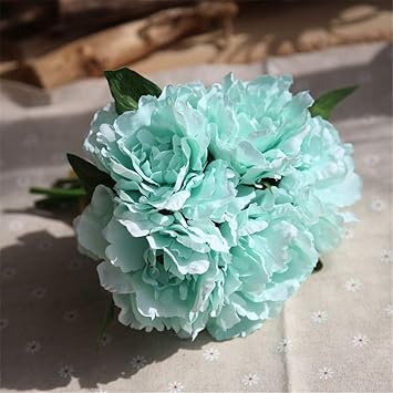 Lyfwl Simulation Fleur De Pivoine Mariée De Mariage Bleu