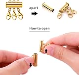 Prasacco 4-Piece Magnetic Clasp Necklace Layering Set - Gold & Silver view 3