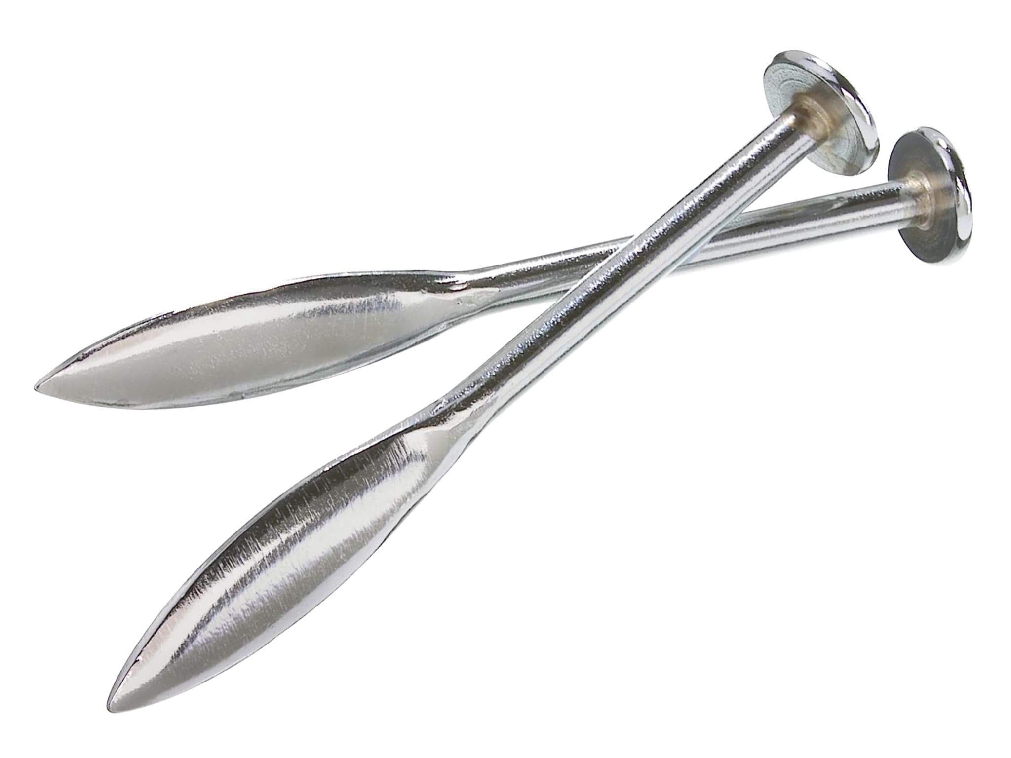 Footprint Line Pins Bricklaying Tools - Set of 2 6 ¼” (160mm) Heavy Duty Pegs for String. Chrome Plated Drop Forged Hardened Carbon Steel Blades. Builders/Bricklayers. Level/Align Brick Courses.