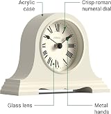Jones Clocks Speakeasy Small Mantel Clock Pale Cream Roman Dial view 5