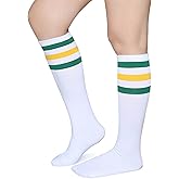 Pareberry Triple Stripes Soft Cotton Knee High Tube Socks for Men and Women