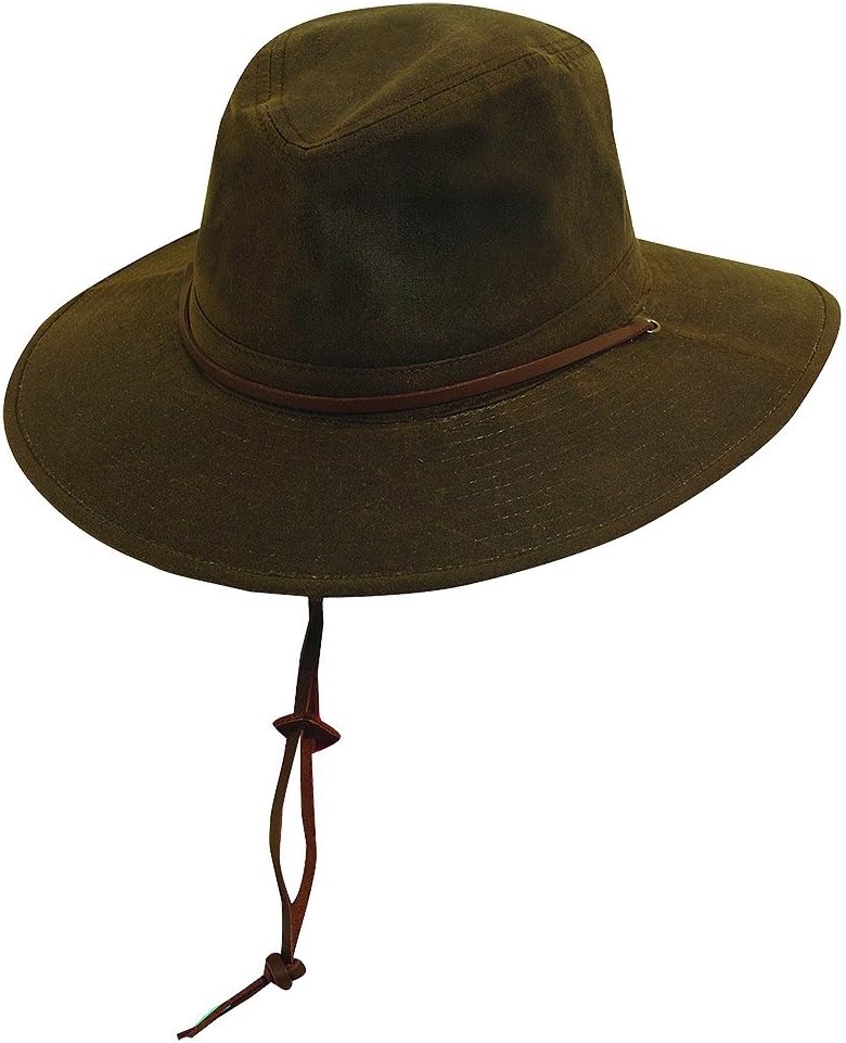 DPC Outdoor Design Men's Oil Cloth Big Brim Safari Hat,Brown,2XL