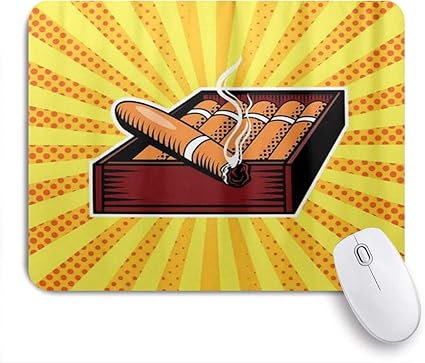 Amazon Vamix マウスパッド 個性的 おしゃれ 柔軟 かわいい ゴム製裏面 ゲーミングマウスパッド Pc ノートパソコン オフィス用 デスクマット 滑り止め 耐久性が良い おもしろいパターン ユニークなシガーボックスポップアートスタイルスターバースト光線 Vamix