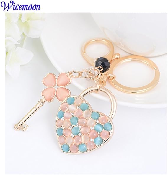 Wicemoon Porte Cle Keychain De Voiture De Trefle Porte Clef Pour Femme Sac Porte Cle Pour Voiture Telephone Mariage Pochette Bagages Accessoires