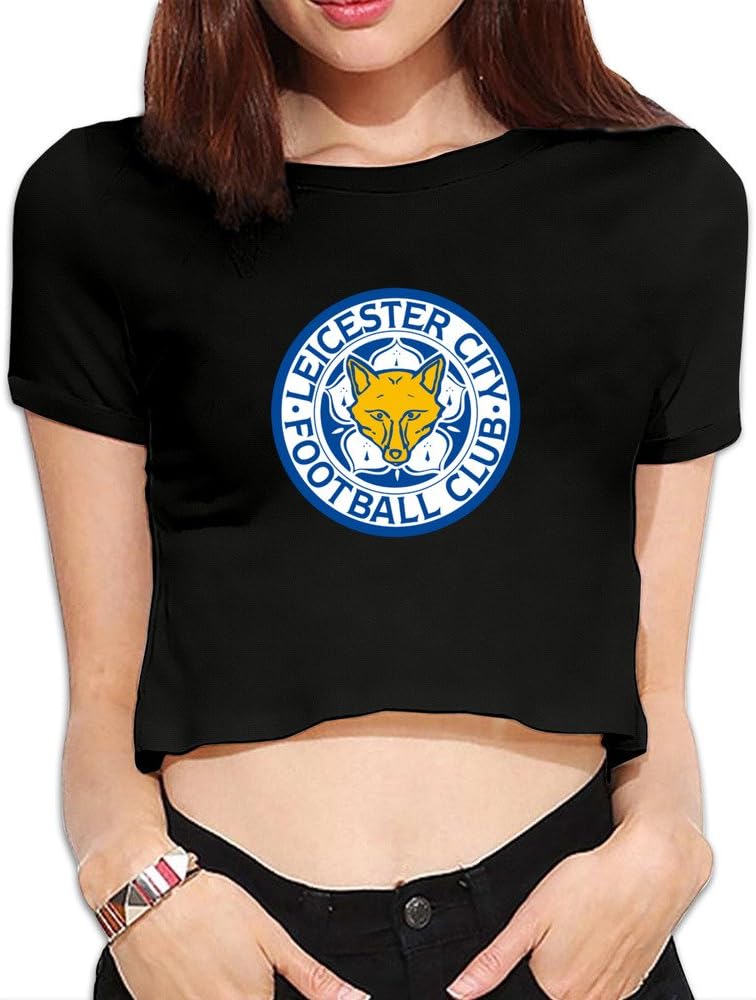 Womens Premier League Leicester City Midriff Navel T Shirt
