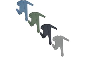 HAPIU Rayon from Bamboo Baby Footed Pajamas, 2 Way Zipper YKK, Footie for Baby Boy Girls, Newborn-24 Months