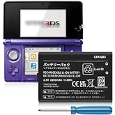 SHENMZ 3200mAh CTR-003 Replacement Battery for Nintendo 3DS/2DS XL/2DS | 0-Cycle Li-Ion with Precision Tool Kit (Excludes New