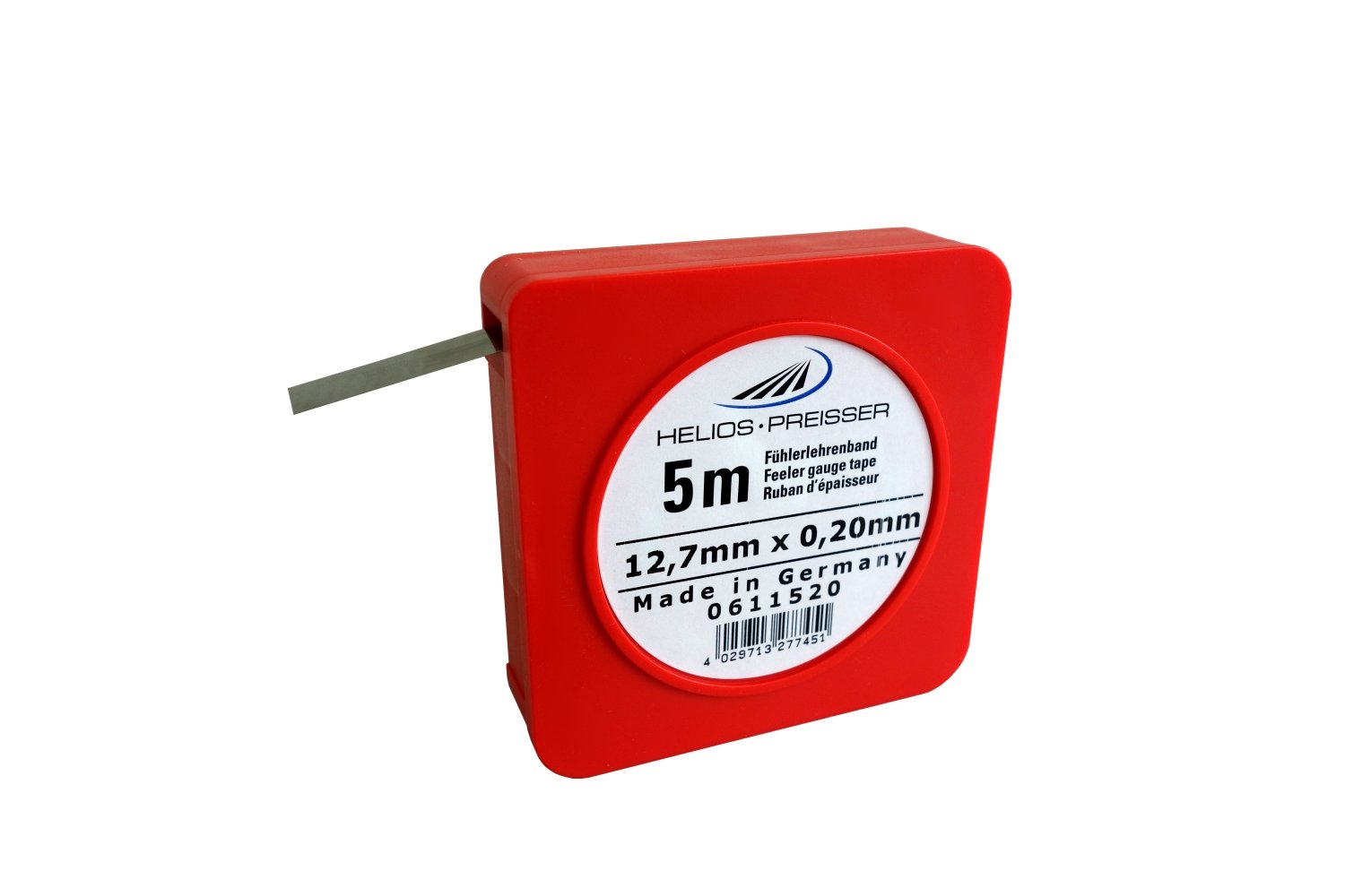 HELIOS-PREISSER 0611520 Fühlerlehrenband 5 m x 13 mm i.Plastikdose 0,20 mm