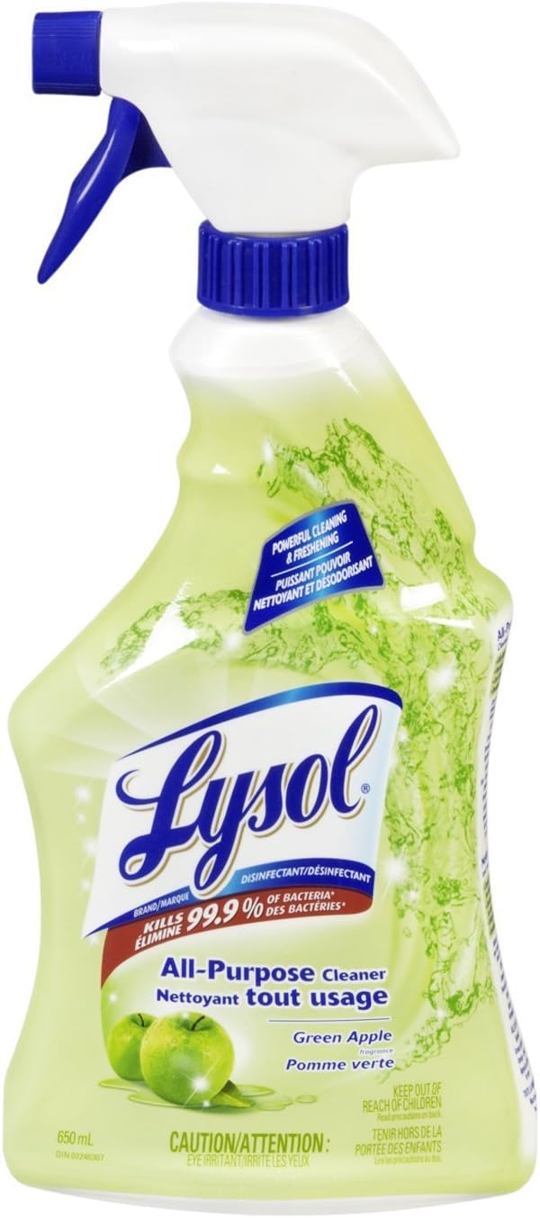 Lysol All Purpose Cleaner, Trigger, Green Apple, 650 ml