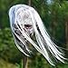 2pcs/set Latex Horror Creepy White Hair Mask,Scary Halloween Party Props