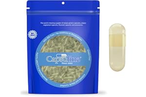 Capsuline Safflower Colored Size 00 Empty Vegan Capsules Yellow/Yellow - 1000 Count - Vegetarian Empty Pill Capsules - DIY Vegetable Capsule Filling - Veggie Pill Capsules - Kosher and Halal Certified