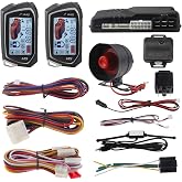 EASYGUARD EC201-M9 2 Way Car Alarm System with 1.73 inch Big LCD Pager Display Remote Starter Turbo Timer Mode Shock Warning DC12V