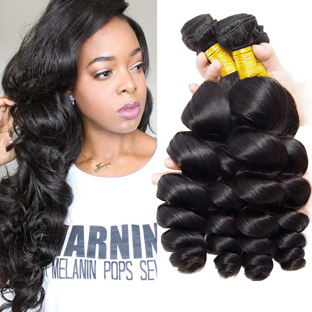 Musi Brazilian Hair Bundles 9a Brazilian Loose Wave Bundles 100