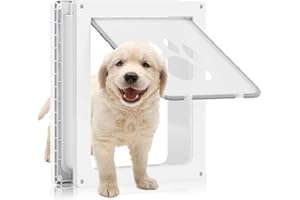 MIAOTONG Dog Doors for Medium Dogs, Upgrade Thicken, for Pets Up to 44 lb, Doggy Door with Security Cover and Magnetic Flap for Interior and Exterior Doors, Strong and Durable