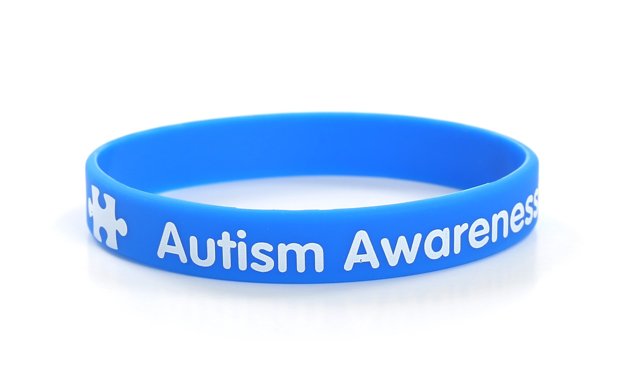 Komonee Autism Awareness Wristband Blue Silicone Unisex Bracelet Band Autistic ASD Aspergers Medical Alert