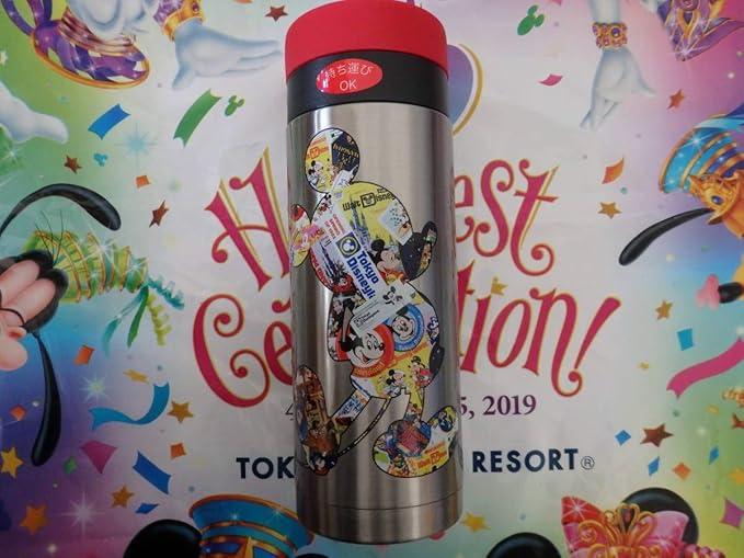 Amazon Co Jp ミッキー 生誕90周年記念 Tdl35周年記念 ハピエストセレブレーション ステンレスボトル マイボトル タンブラー 水筒 18 ホビー
