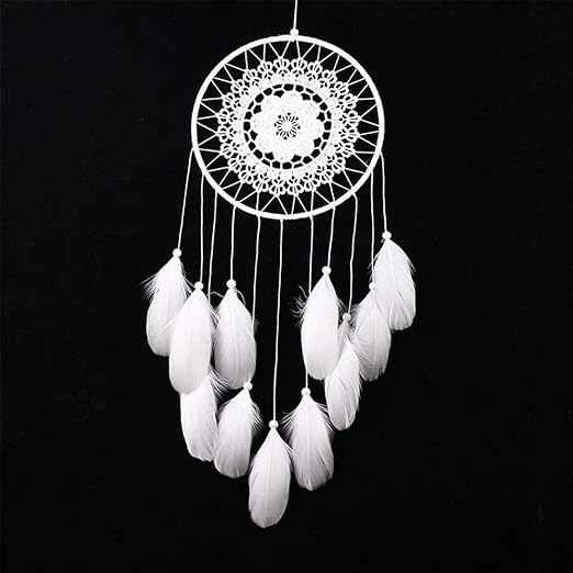 Traumfanger Handgefertigt Schwarztraumfanger Mit Naturlichen Federn Fur Wandbehang Dekoration Ornament Fur Auto Kinder Bett Zimmer Wandbehang Dekoration Dekor Ornament Handwerk Amazon De Baumarkt