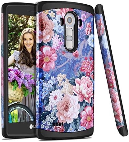 LG G4 Case,DODOTECH High Impact Resistant Fully Protective Dual Layer Case with Soft TPU Interior+PC Exterior Flower Pattern for LG G4