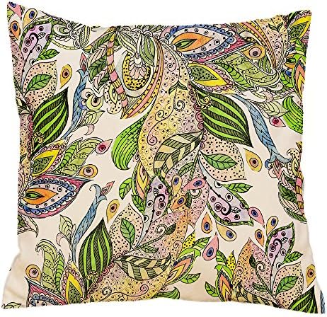 Abstract Florals Velvet Throw Pillow Case 26"x 26"