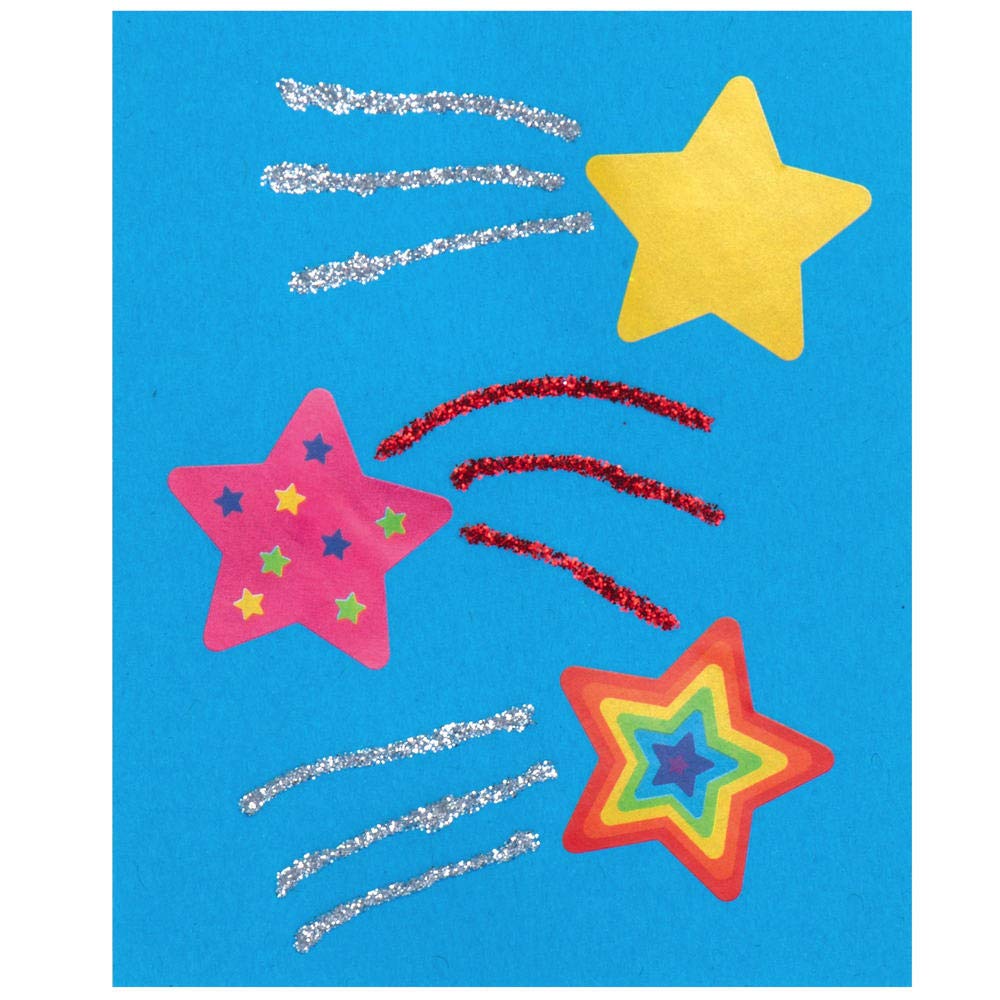 Baker Ross AX419 Star Sticker Rolls Value Pack, Pack of 600, Stickers for Kids Great Stickers for Scrapbooking Card Making - Image 3