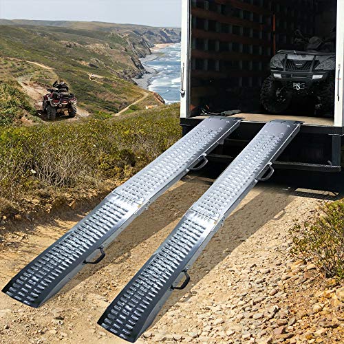 AufuN Auffahrrampe Klappbar 2 Stück Laderampe bis zu 400 kg, Antirutsch Verladerampe mit Griff Laderampen für Anhänger… – Bild 8