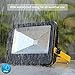 50W Daylight Floodlight, LOFTEK Outdoor Super Bright 6500lm LED Flood Light with Dimming and Timmer Setting Fuchtion,Waterproof IP66 Spotlight with Remote