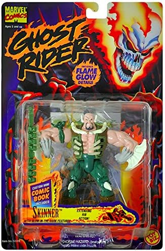 Marvel Ghost Rider Skinner With Glow in the Dark Features Poseable Action Figure 5" IN STOCK