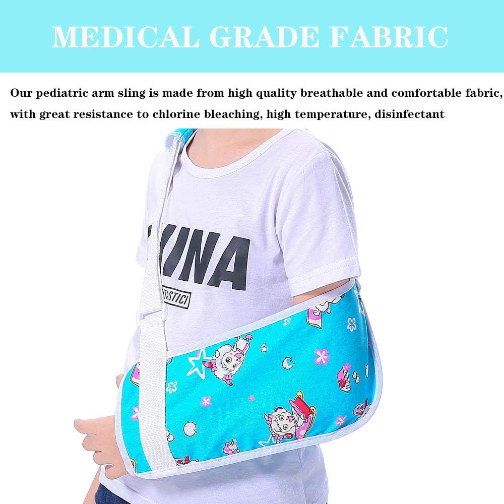 Kids Arm Sling for Boys Girls Blue Little Pleasant Goat Shoulder Sling
