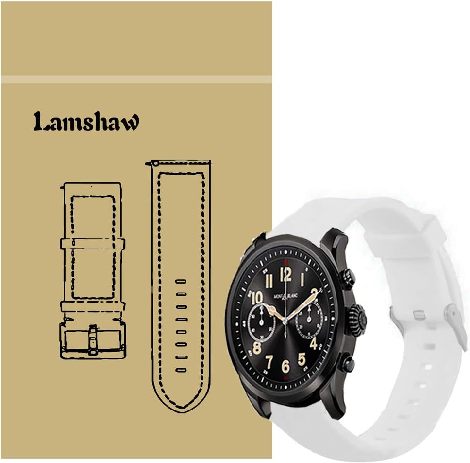LvBU Sport Silicone Classic Replacement Watch Strap for Montblanc Summit 2 Fitness Watch