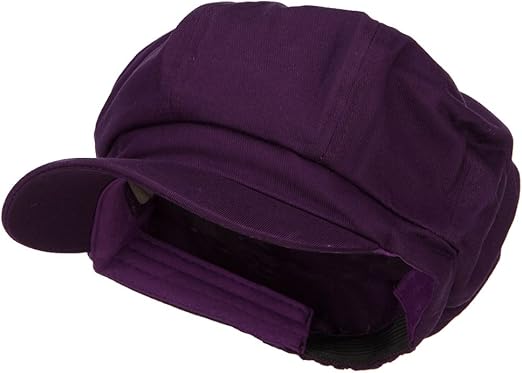 purple newsboy cap