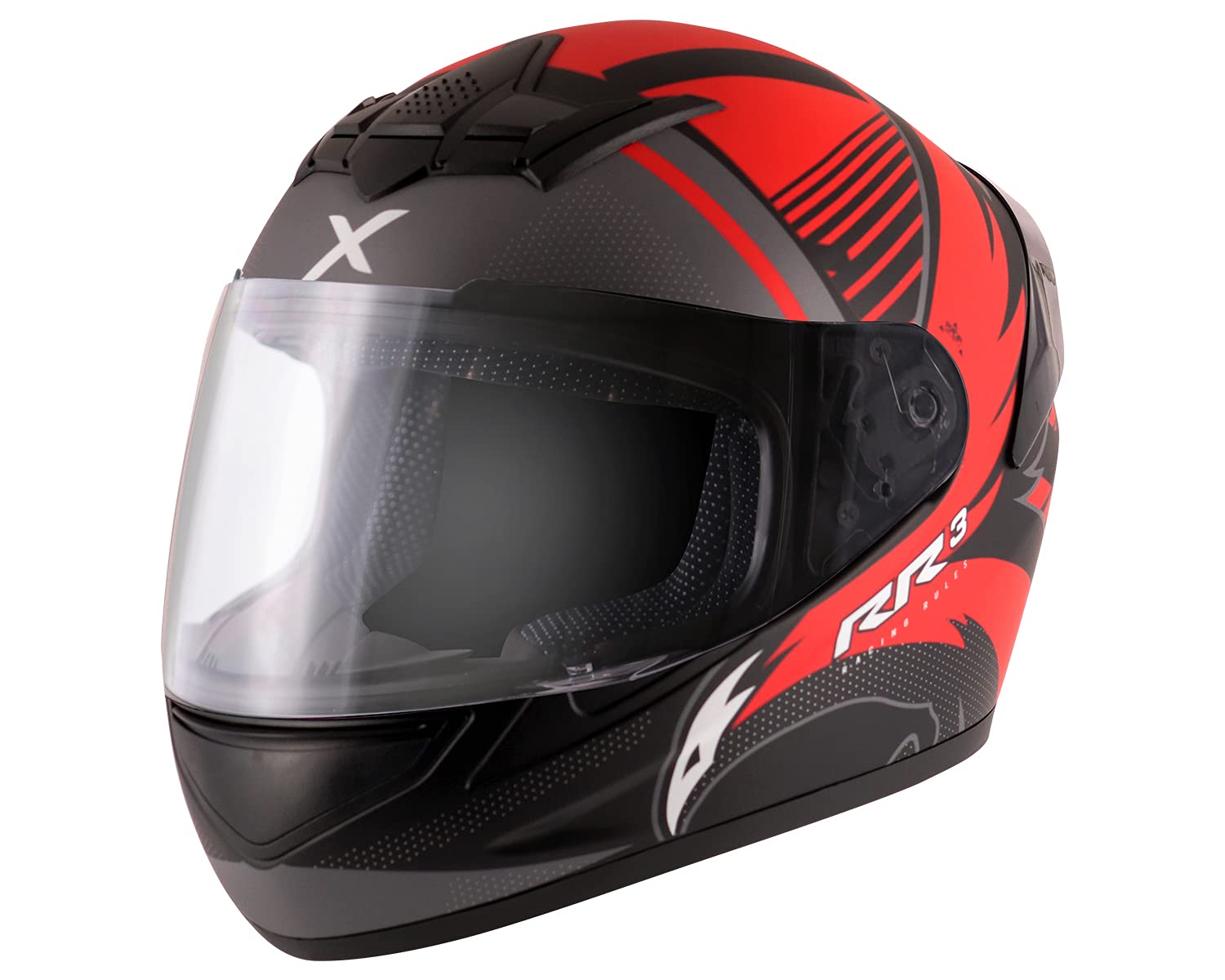 Buy Axor Rage RR3 Dull Black Red Helmet 