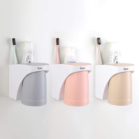 Amazon Kavas 歯ブラシスタンド 歯ブラシホルダー 歯磨きコップ ホルダー マグネットカップ 歯ブラシ立て 壁掛け 置き型 粘着式 バスルーム 洗面台 多機能収納ラック 歯ブラシスタンド ホーム キッチン オンライン通販