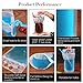 Plastic Drink Pouches with Straws 50 Pack Drink Bags Container 17oz Handheld Translucent Disposable Drinkware W/Gusset Bottom 50 Straws Included by NaYard