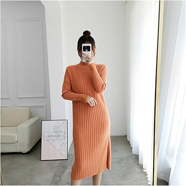 caramel sweater dress