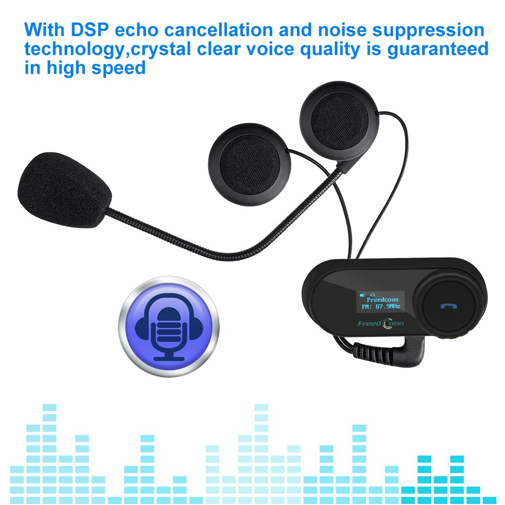 Radio FM Freedconn Moto Oreillette Bluetooth Casque de