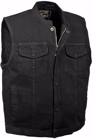 denim riding vest
