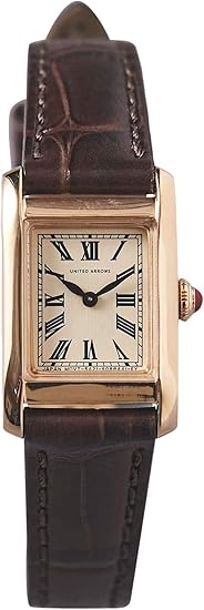Amazon ユナイテッドアローズ Ubcb スクエア レザー 腕時計 Gld 2900 Dk Brown 29 Free レディース腕時計 腕時計 通販
