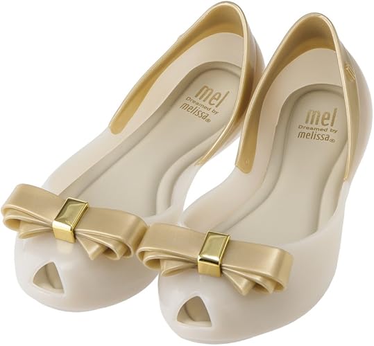 Amazon メリッサ ラバーシューズ クイーン Queen Iii キッズサイズ ミニメリッサ ギフト ラバーシューズ サイズ 2 カラー Beige Melissa 並行輸入品 ガールズシューズ