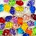 200 Pcs Mixed Color Acrylic Clear Crystal Colored Ice Rock Cubes, Vase Filler or Table Decorating Idea