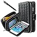 ELV Case for iPhone 6 Flip Case PU Leather Folio Wallet Flip Case Cover for iPhone 6 (2014) with 1 Black Stylus - Black