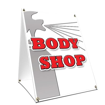 Amazon Com A Frame Sidewalk Body Shop Sign With Graphics On Each