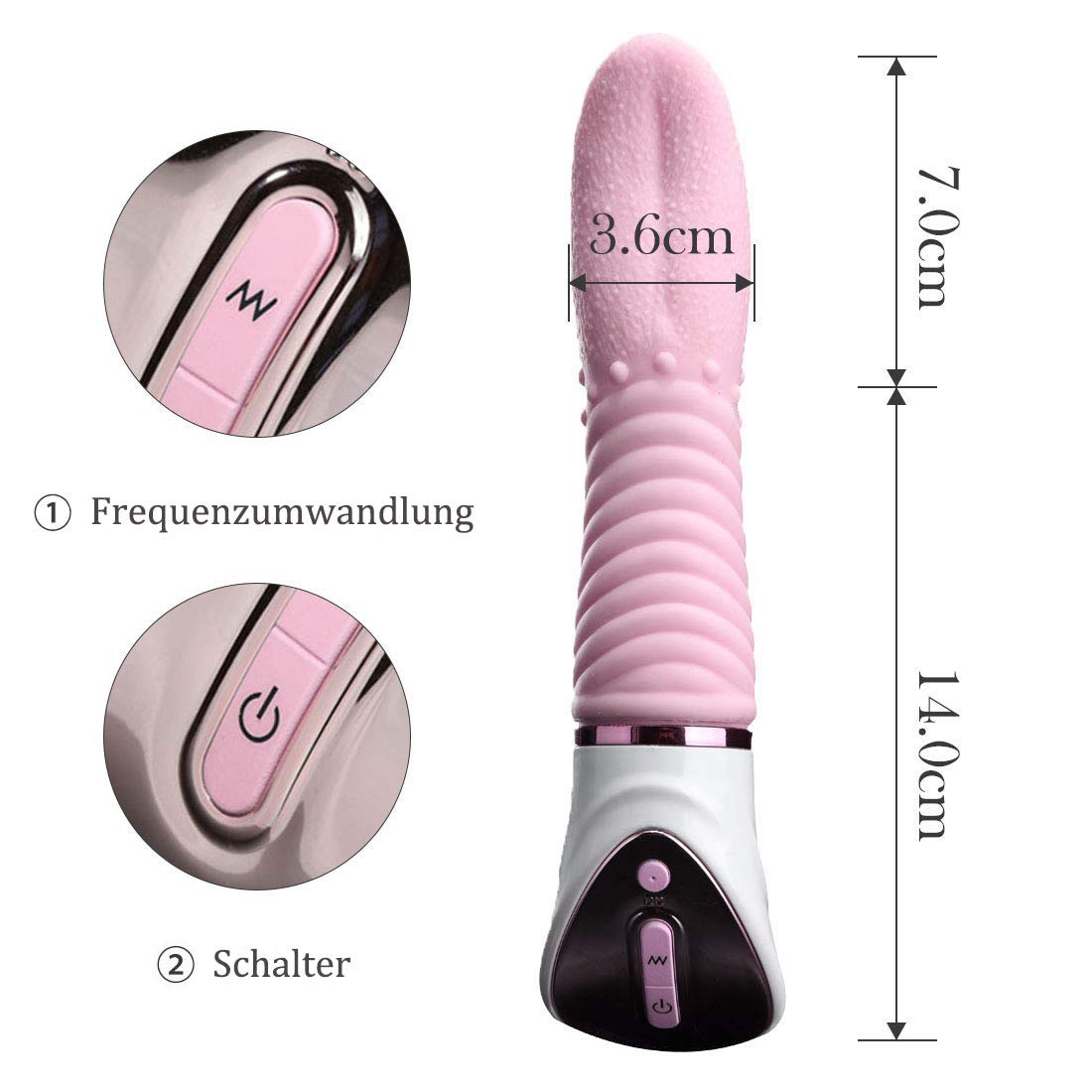 Klitoris Vibratoren für sie,Nabini Zunge Vibrator Klitoris Stimulator und G Punkt Vibratoren mit 10 einstellbare Vibrationsstufen von leicht bis sehr stark, Sexspielzeug für Frauen und Paare