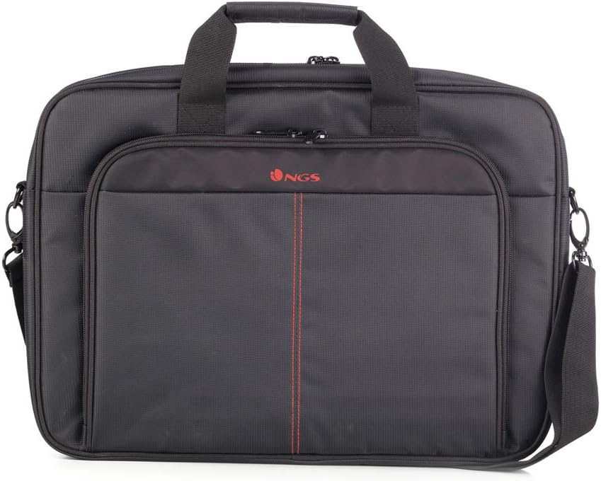 NGS Citizen Nylon Bag for 15.6-Inch Notebook - Black/Red