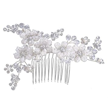 Amazon Com Lurrose Bridal Wedding Hair Side Combs Crystal
