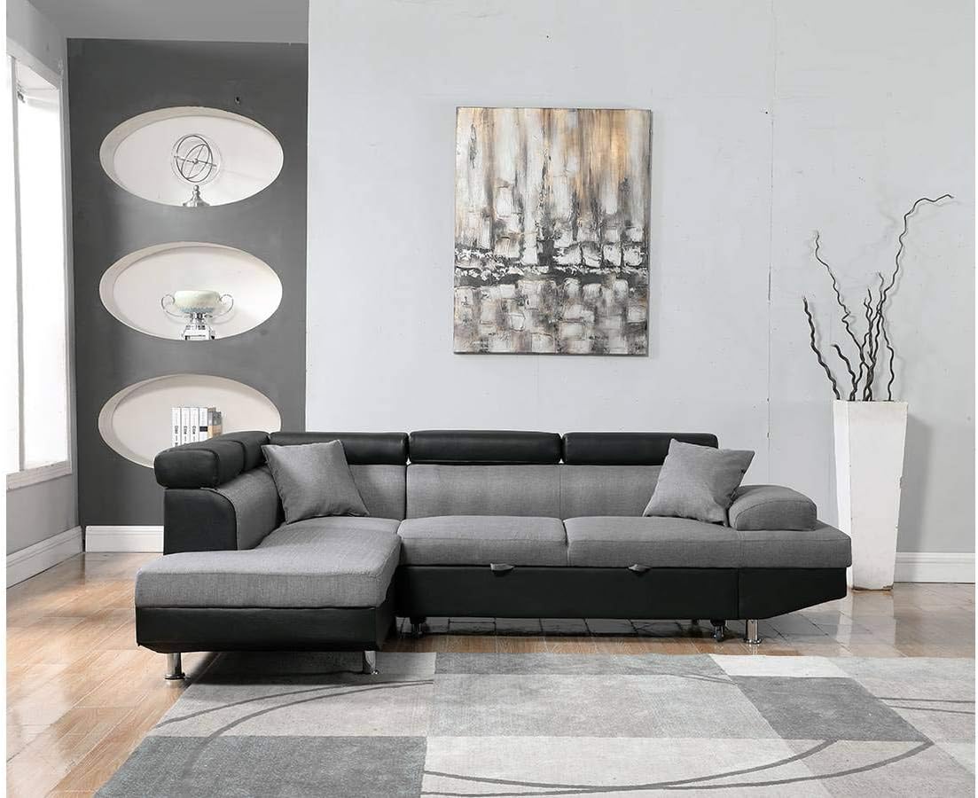 Habitat Et Jardin Canape D Angle Convertible Sophia Noir Gris