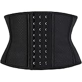 Atbuty Super Short Torso Waist Trainers Cincher Corset Tummy Shaper Slimming Latex Girdle