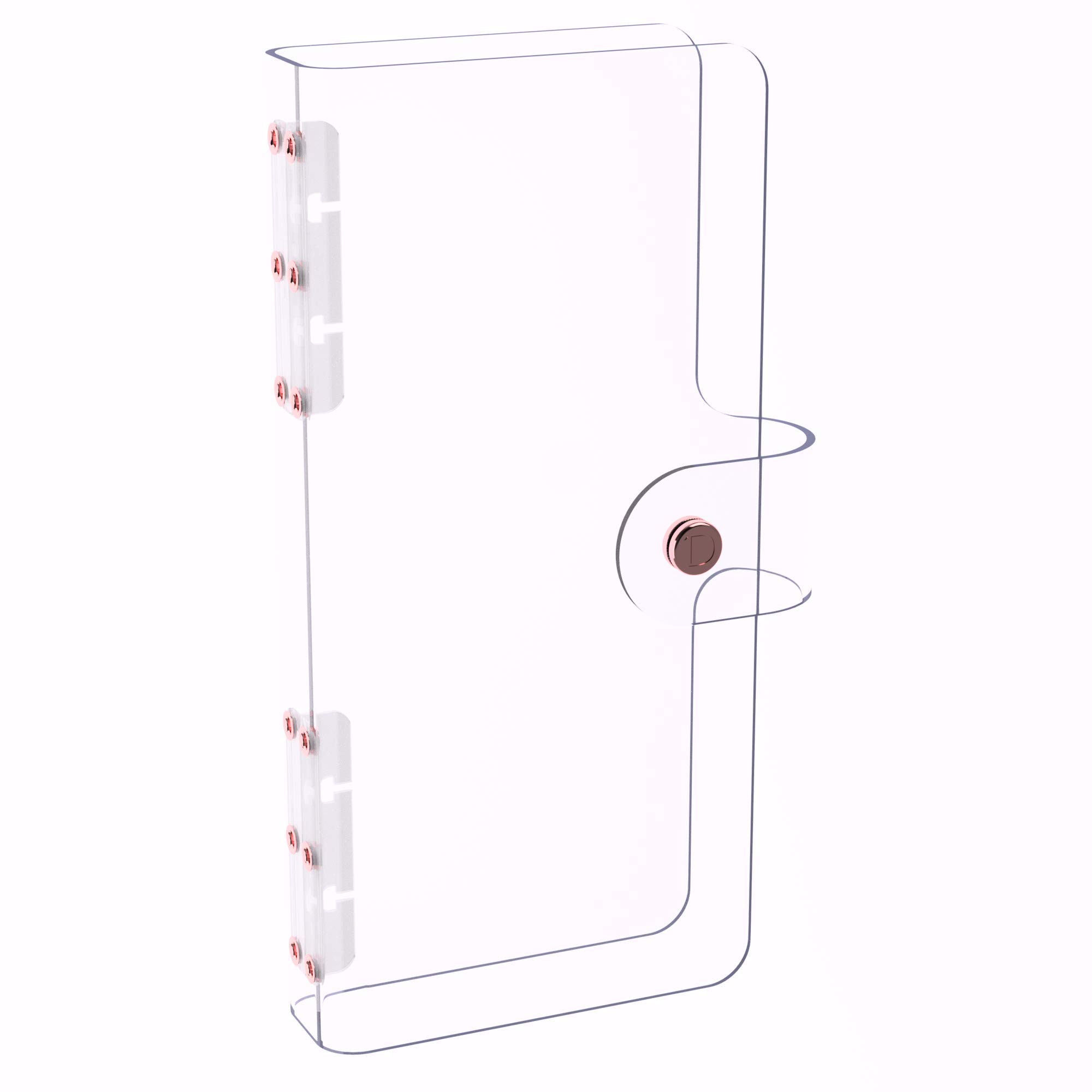 Discagenda Clarity Transparent See Through Clear PVC Planner Personal Organizer Binder Cover (Discbound Clear Cover, Mini H Planner Skinny - Rosegold)