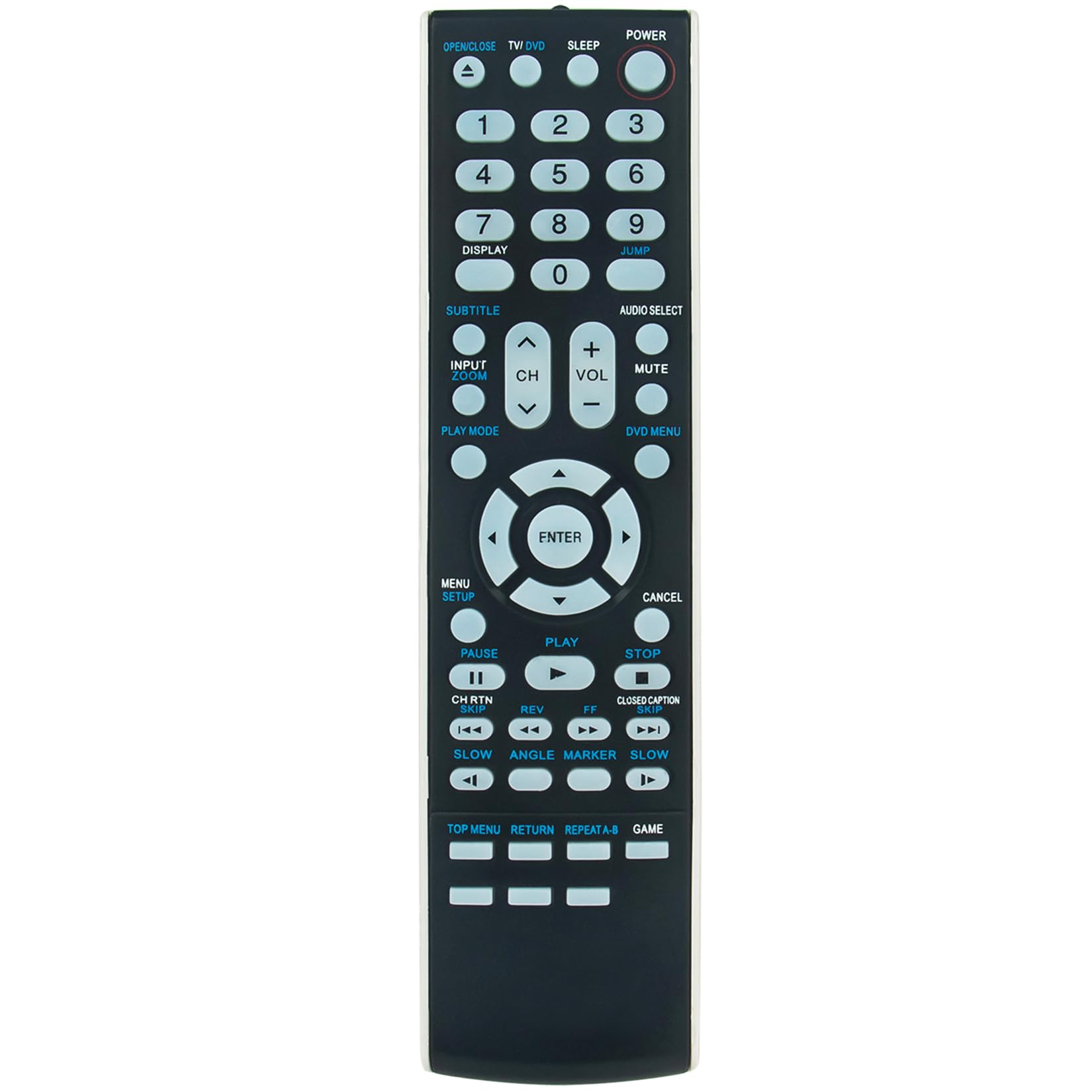 Photo 1 of DC-SB1 Replacement Remote Control Applicable for Toshiba TV DVD Combo MD14F11 MD20F11 MD24F51 MD13Q11 MD20F51 MD13Q41 MD20Q41 MD14F51