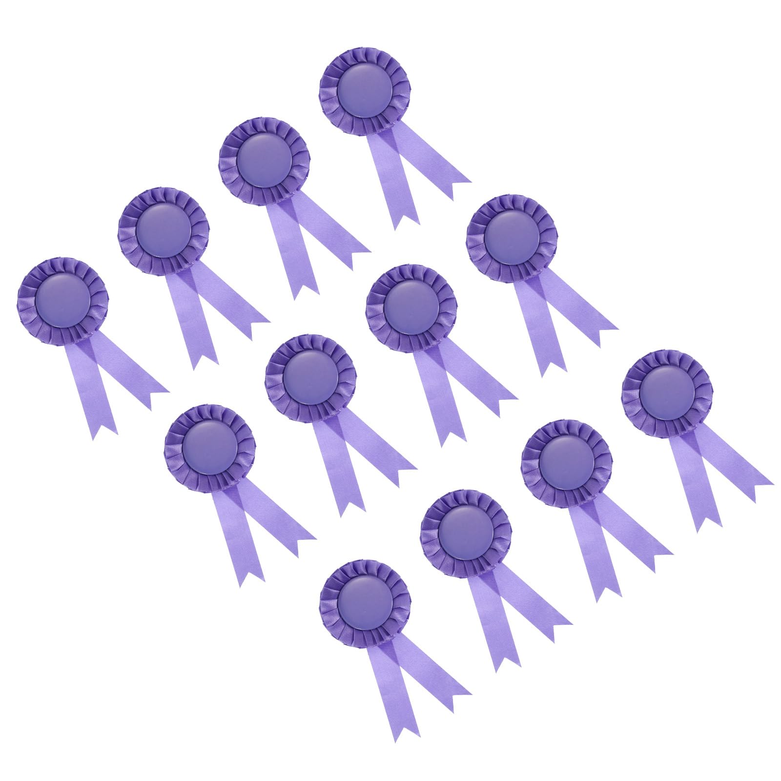 YOKIVE 12 Pcs Blank Award Ribbon, Winner Ribbons with Pin | Recognition Ribbon Great for Home Study Wedding, Competition, Purple