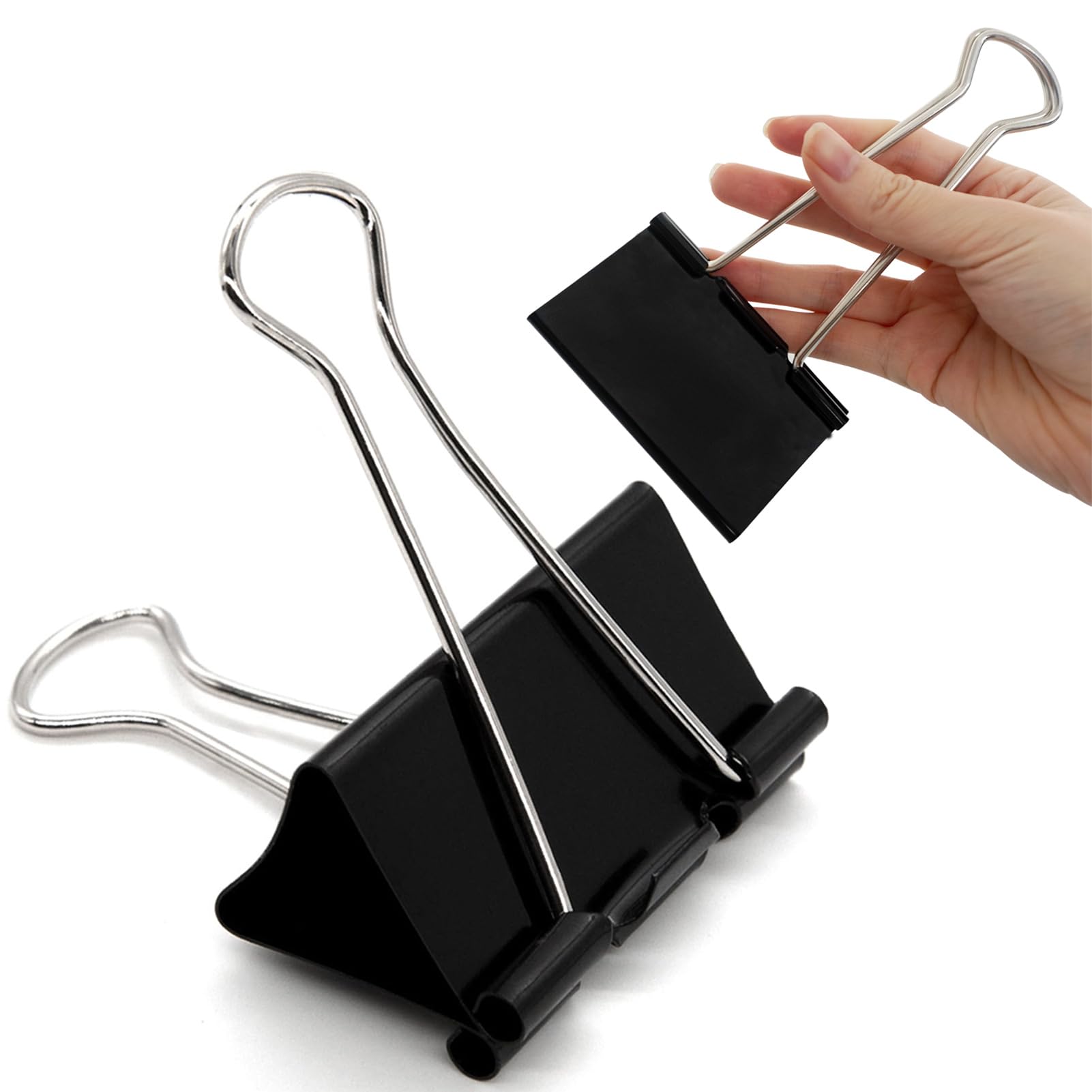 Photo 1 of TOTDTDA 3 Inch Extra Large Jumbo Binder Clips (24 Pack), Heavy Duty Paper Clamps for Office and Home Supplies, Black